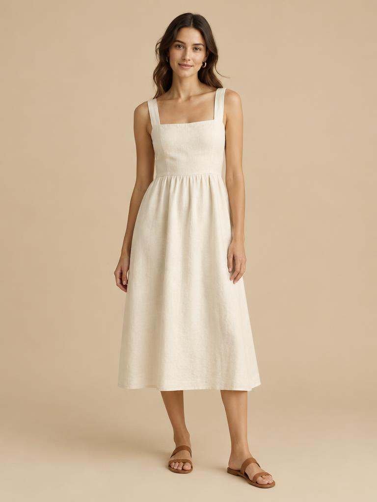 Vestido Midi de Linho